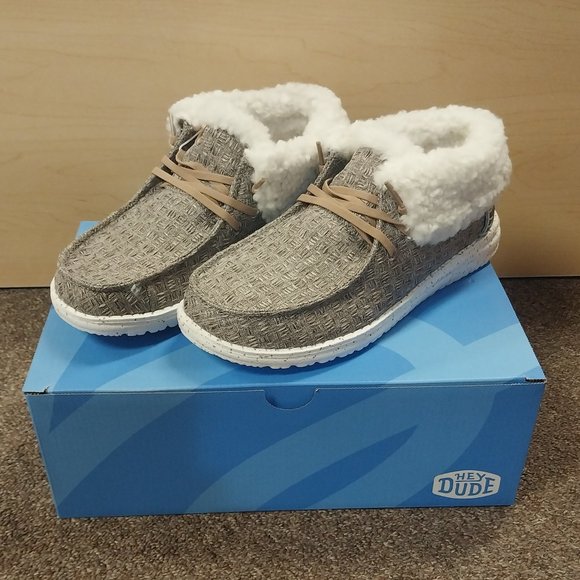 Hey Dude Wendy Fold Stitch Boot Cozy - Walnut with Natural - Picture 2 of 3